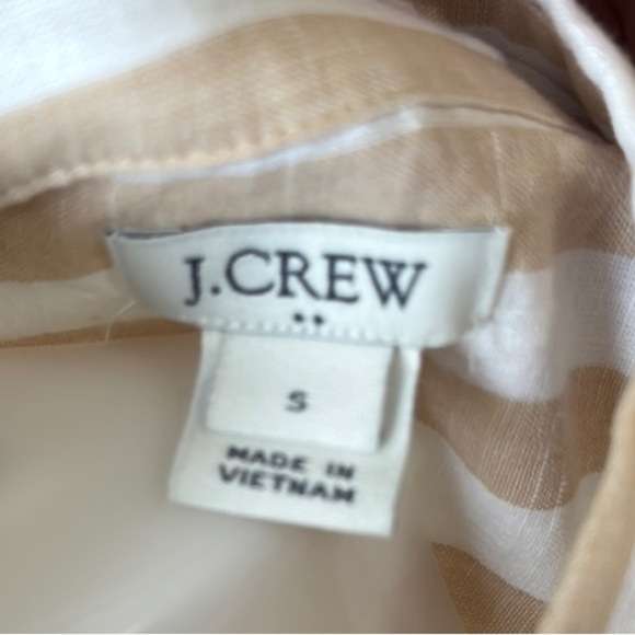 J Crew Womens Ivory Striped Lightweight Button Up Shirt Size S - Picture 2 of 3
